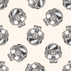 person character cartoon seamless pattern background