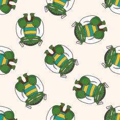 person character cartoon seamless pattern background N2