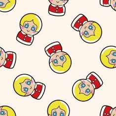person character santa claus cartoon seamless pattern background
