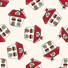 Building house cartoon seamless pattern background N70