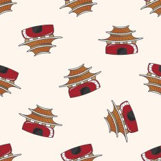 Building cartoon seamless pattern background N38