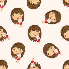 business people character cartoon seamless pattern background N3
