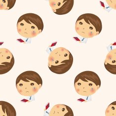 business people character cartoon seamless pattern background N15