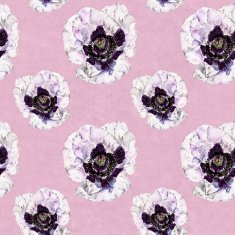 Seamless pattern with flowers Watercolor illustration N17