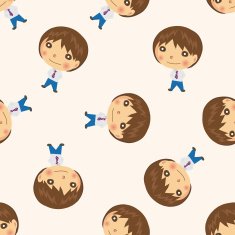 business people character cartoon seamless pattern background N17
