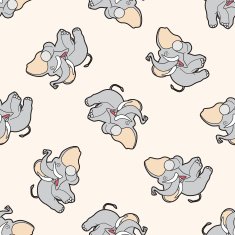animal ephant cartoon seamless pattern background N4