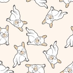 animal dog cartoon seamless pattern background N66