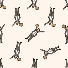 Office workers cartoon seamless pattern background N97