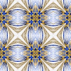 Symmetrical flower pattern in stained-glass window style on light N3