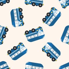 transportation bus cartoon seamless pattern background N3