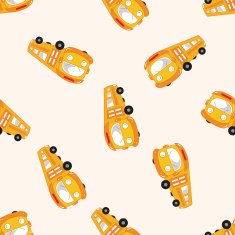 transportation bus cartoon seamless pattern background N4