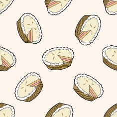 pie cartoon seamless pattern background N2