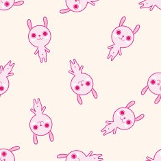 animal rabbit cartoon seamless pattern background N13