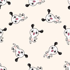 animal dog cartoon seamless pattern background N67