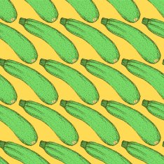 Sketch tasty zucchini in vintage style N2