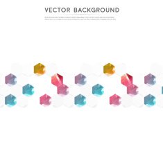 Vector abstract color 3d hexagonal N30