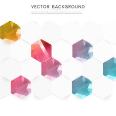 Vector abstract color 3d hexagonal N31