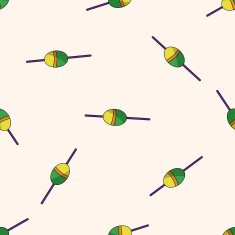 Fishing rods cartoon seamless pattern background N4