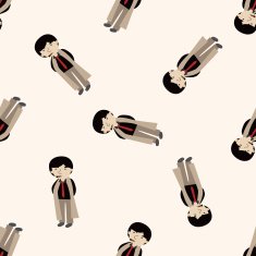 mafia cartoon seamless pattern background N34