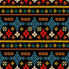 Tribal art ethnic seamless pattern N26