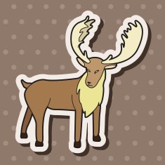 animal moose cartoon theme elements N10