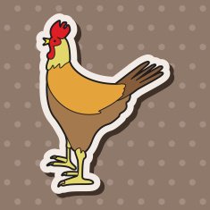 animal cock cartoon theme elements N13