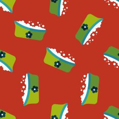 baby bath flat icon eps10 seamless pattern background N5