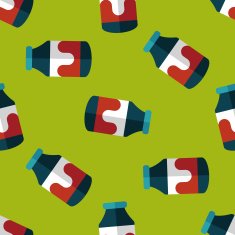 milk flat icon eps10 seamless pattern background N3