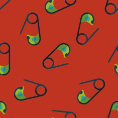 Safety pin flat icon eps 10 seamless pattern background N4