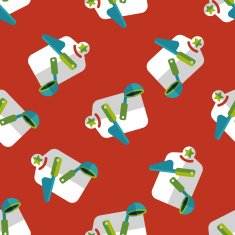cutting toy flat icon eps10 seamless pattern background