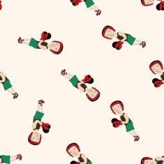 boxer cartoon seamless pattern background N47