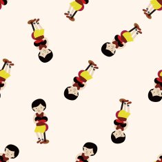 boxer cartoon seamless pattern background N48