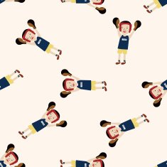 boxer cartoon seamless pattern background N52