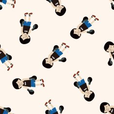 boxer cartoon seamless pattern background N54