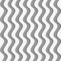 Perforated paper with vertical thick waves