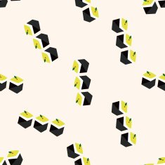 Japanese food sushi cartoon seamless pattern background N10