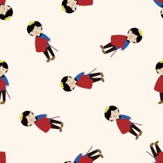 Royal theme prince cartoon seamless pattern background N23