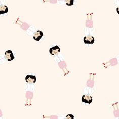 nurse cartoon seamless pattern background N13