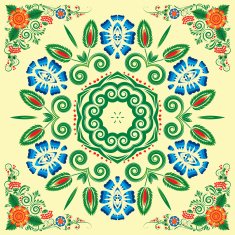 pattern with floral ornament N18