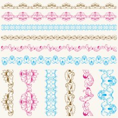 Calligraphic lace brush set N7