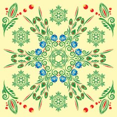 pattern with floral ornament N21