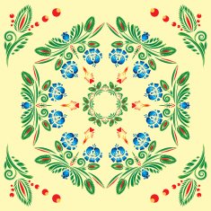 pattern with floral ornament N25