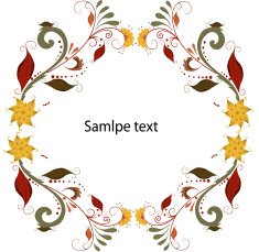 Autumn floral leaves