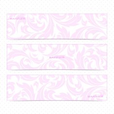 Collection horizontal banners in the style of Baroque Modern Vector N2