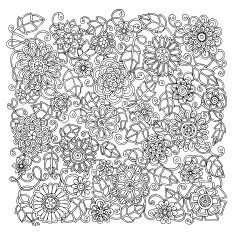 Ethnic floral retro doodle background pattern circle in vector