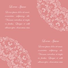 Pink background with white vintage ornate pattern