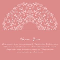 Pink card design with ornate pattern N3