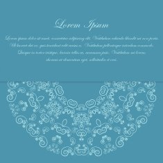 Blue card design with ornate pattern N4