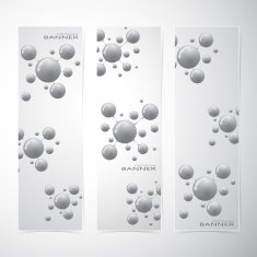 Collection vertical banner design Molecule and Communication background Vector illustration N2