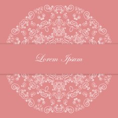 Pink card design with ornate pattern N5